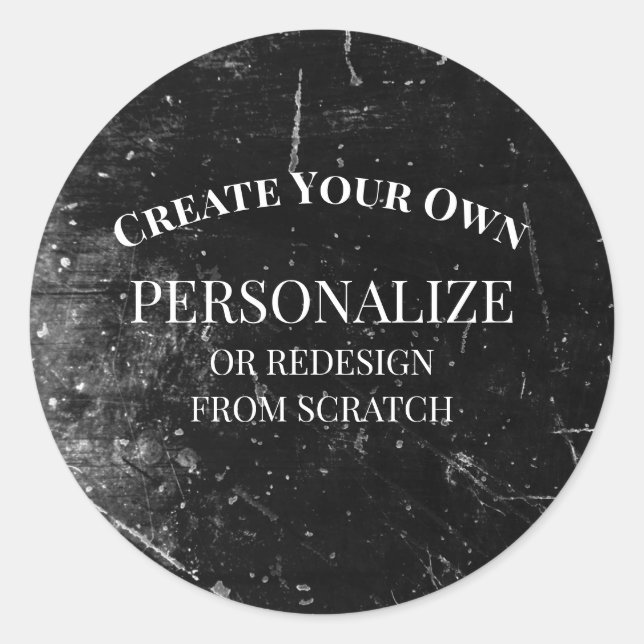 Pegatina Redonda Crear el propio (Anverso)