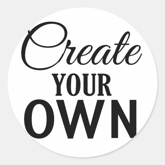 Pegatina Redonda Crear el propio (Anverso)