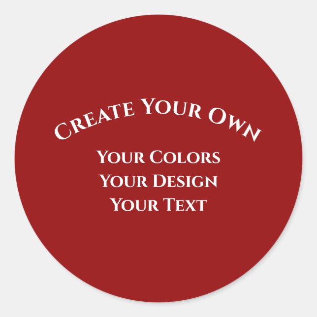 Pegatina Redonda Crear el propio (Anverso)