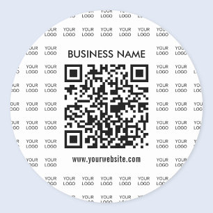 Pegatina Redonda Crear instantáneamente código QR escaneable y patr