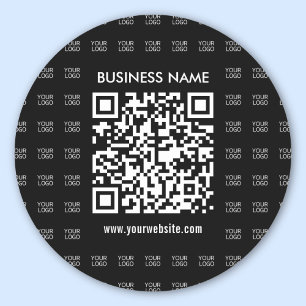 Pegatina Redonda Crear instantáneamente código QR escaneable y patr