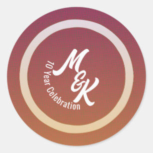 Pegatina Redonda Crear Pegatinas de celebración personalizados