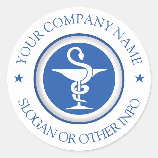 Pegatina Redonda Crear su logotipo profesional (Anverso)