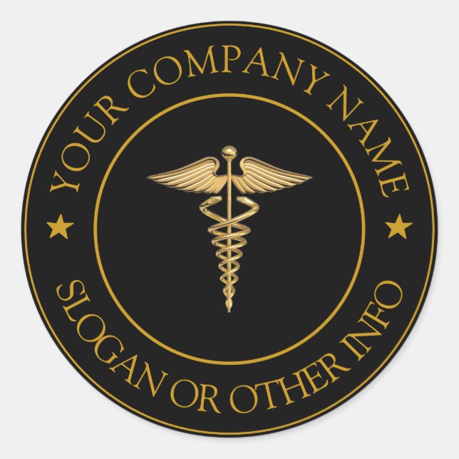 Pegatina Redonda Crear su Personalizado de logotipos de empresa Cla (Anverso)