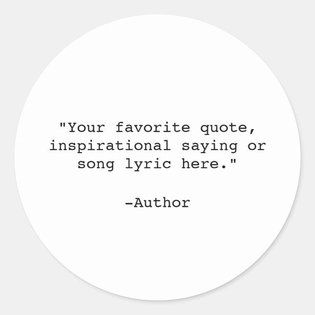 Pegatina Redonda Crear su propia cotización (Anverso)