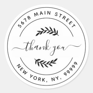 Pegatina Redonda Crear su propia dirección de retorno de redondeo R