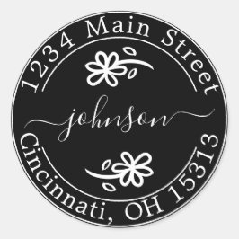 Pegatina Redonda Crear su propia dirección de retorno de redondeo R