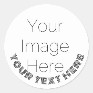 Pegatina Redonda crear su propia foto y texto personalizado
