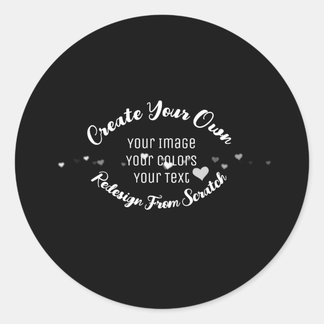 Pegatina Redonda Crear su propia imagen Personalizado (Anverso)