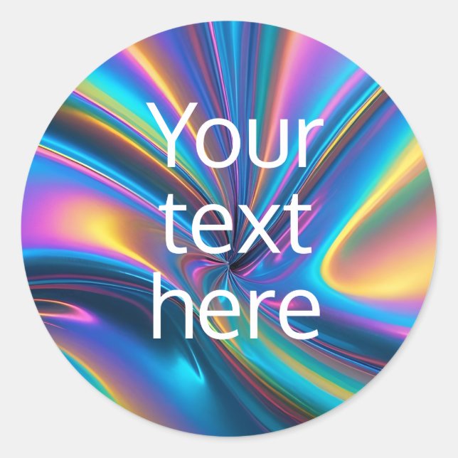 Pegatina Redonda crear su propia imagen personalizado de texto lumi (Anverso)