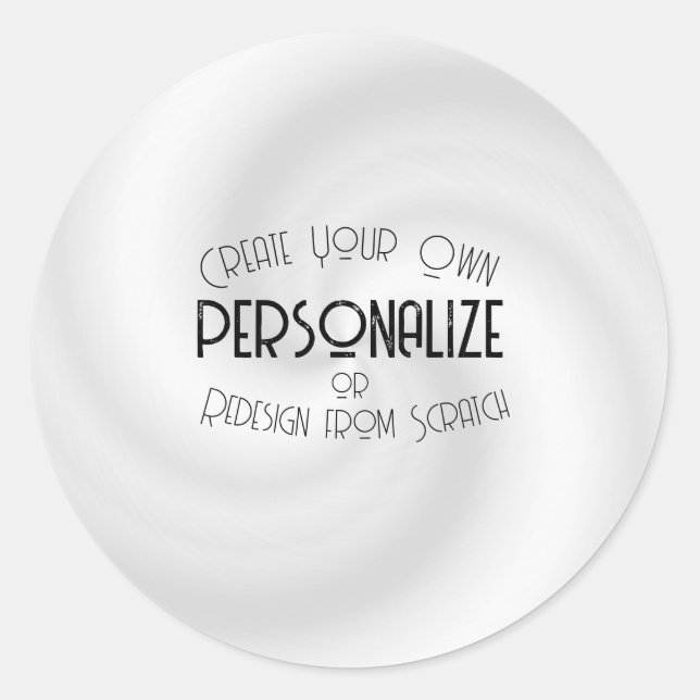 Pegatina Redonda Crear su propio diseño personalizado (Anverso)