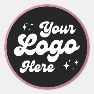 Pegatina Redonda Crear su propio logotipo comercial Personalizado R
