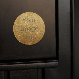 Pegatina Redonda Crear su propio Relieve metalizado de Faux Purpuri