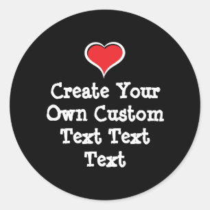 Pegatina Redonda Crear su propio texto personalizado