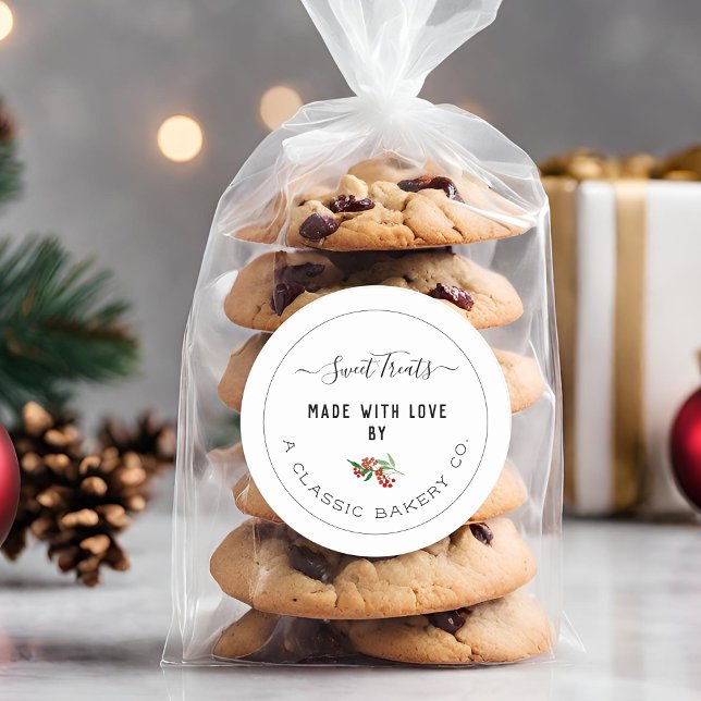 Pegatina Redonda Crear sus propios tratamientos dulces de verdor (Create Your Own Greenery Sweet Treats Classic Round Sticker)