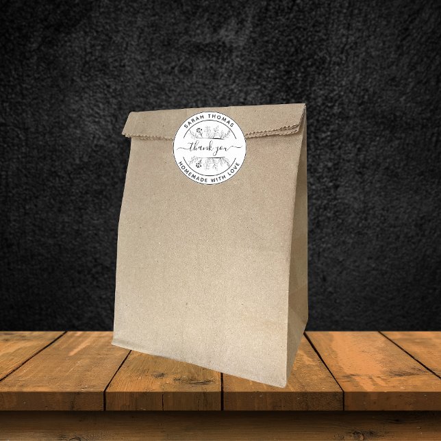 Pegatina Redonda Crear tu propia clase casera con amor gracias (Subido por el creador)