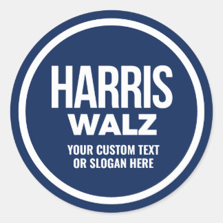 Pegatina Redonda Crear tu propio Harris Walz 2024