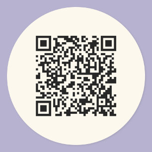 Pegatina Redonda Crear un código QR al instante Blanco desactivad