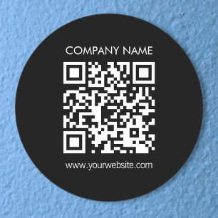 Pegatina Redonda Crear un código QR instantáneamente Diseño sencill