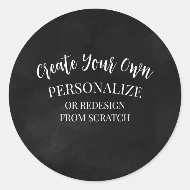 Pegatina Redonda Crear un Personalizado (Anverso)
