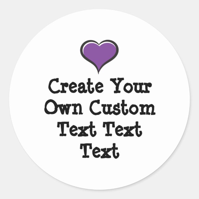 Pegatina Redonda Create your own custom text white Bkgd Ver (Anverso)