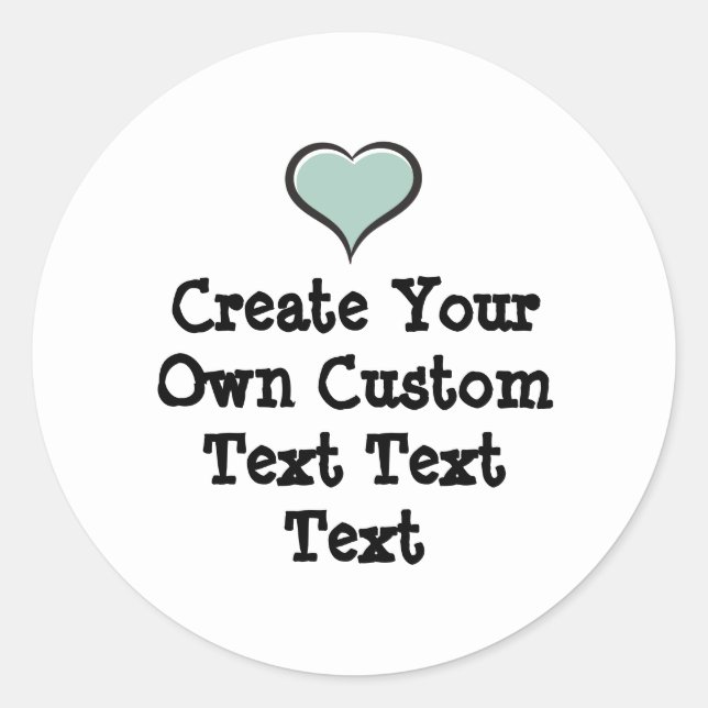 Pegatina Redonda Create your own custom text white Bkgd Ver (Anverso)