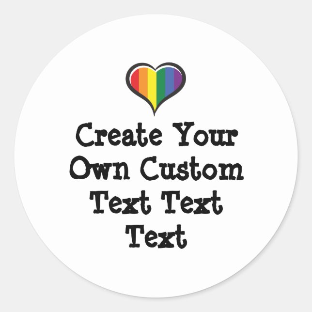 Pegatina Redonda Create your own custom text white Bkgd Ver (Anverso)