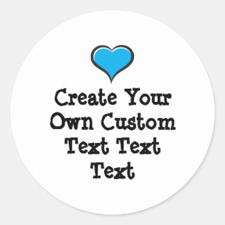 Pegatina Redonda Create your own custom text white Bkgd Ver