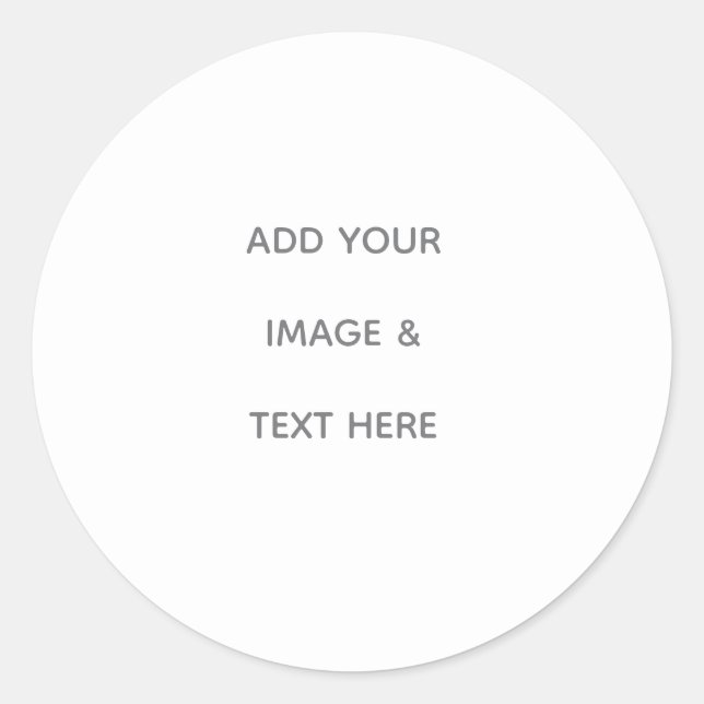 Pegatina Redonda Create Your Own white  (Anverso)