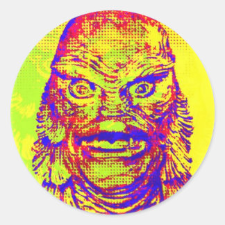 Pegatina Redonda Creatividad del arte pop