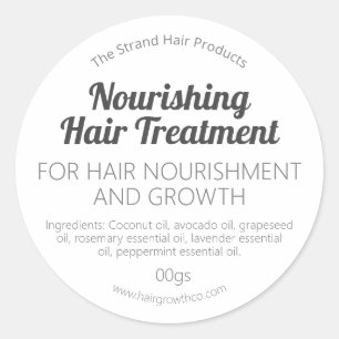 Pegatina Redonda Crecimiento Del Pelo Y Máscara De Alimentación