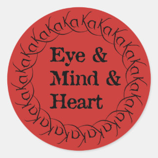 Pegatina Redonda Credo y rueda de Ka de Gunslinger