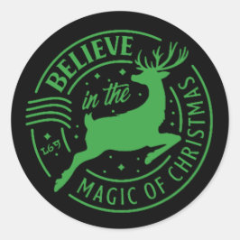 Pegatina Redonda CREE EN LA MAGIA DE... navidades