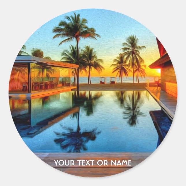 Pegatina Redonda Cree para requisitos particulares con su propio (Anverso)