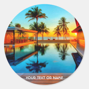 Pegatina Redonda Cree para requisitos particulares con su propio