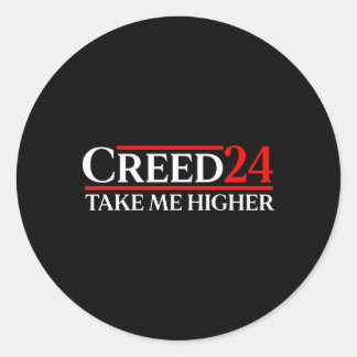 Pegatina Redonda Creed 24 Take Me Higher Bandera Estados Unidos Amé