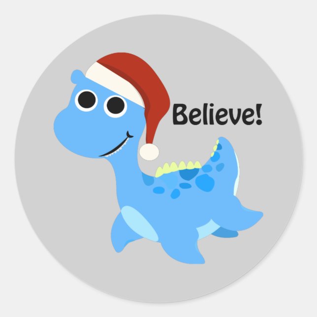 Pegatina Redonda ¡Creed! Santa Nessie (Anverso)