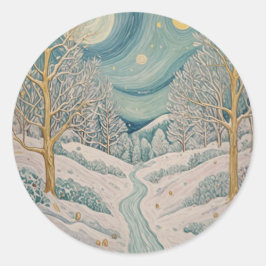 Pegatina Redonda Creek cristalizado