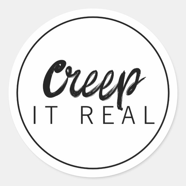 Pegatina Redonda Creep It Real Halloween (Anverso)