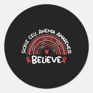 Pegatina Redonda Creer conciencia Mes de anemia falciforme