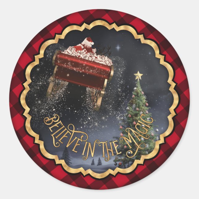 Pegatina Redonda Creer en la magia (Anverso)