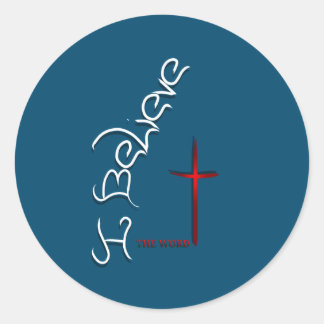 Pegatina Redonda Creer La Palabra De Dios