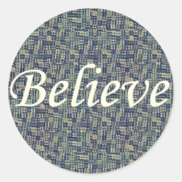 Pegatina Redonda Creer sobre los paneles