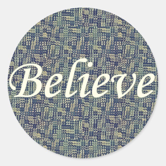 Pegatina Redonda Creer sobre los paneles (Anverso)
