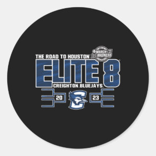 Pegatina Redonda Creighton Bluejays Elite 8 2023 Basketball Royal