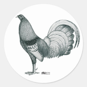 Pegatina Redonda Crela Gamecock o Dom