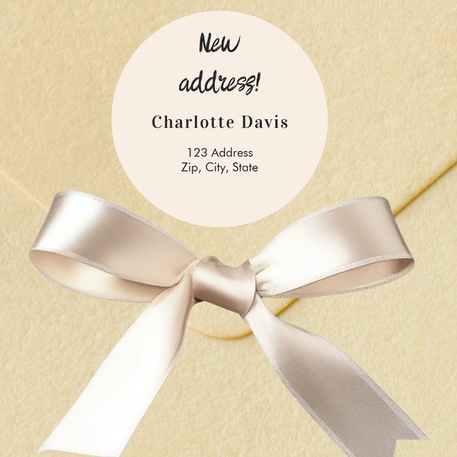 Pegatina Redonda Crema Beige que hemos movido nueva dirección (Subido por el creador)