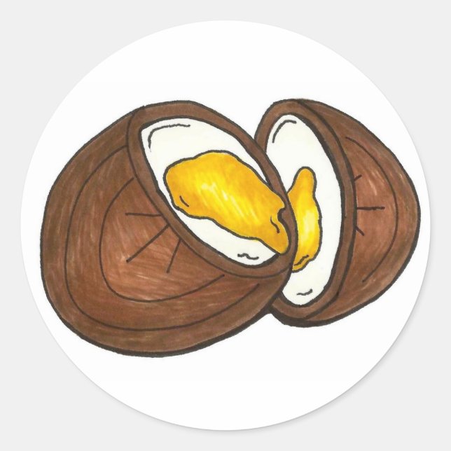 Pegatina Redonda Crema de chocolate Huevo de Pascua Huevos Chocohol (Anverso)