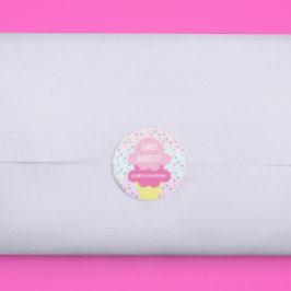 Pegatina Redonda Crema de hielo 2º cumpleaños