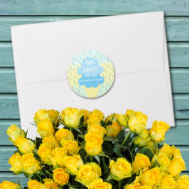 Pegatina Redonda Crema de hielo 2º cumpleaños